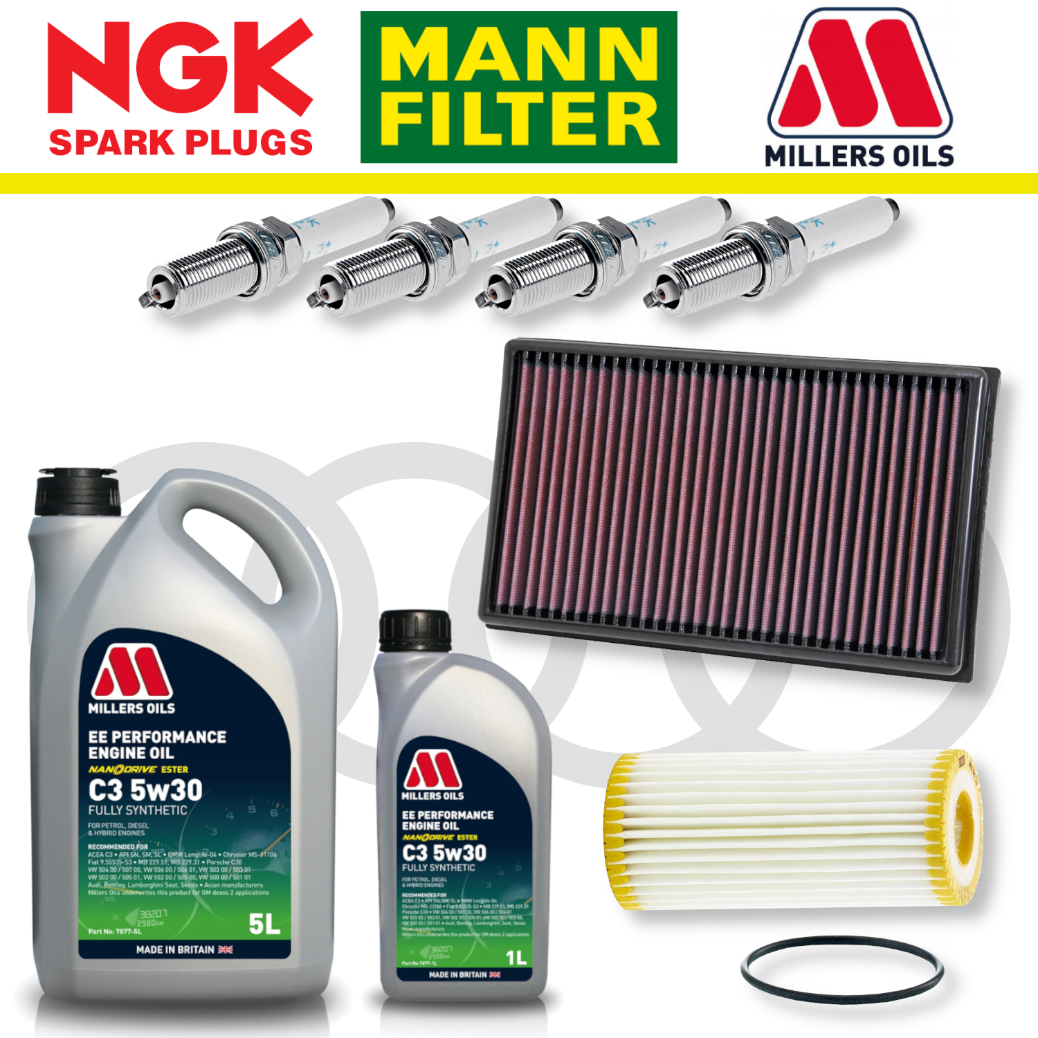 Audi S3 8V TTS 8S EA888 Home Service Pack - Millers Oil Premium