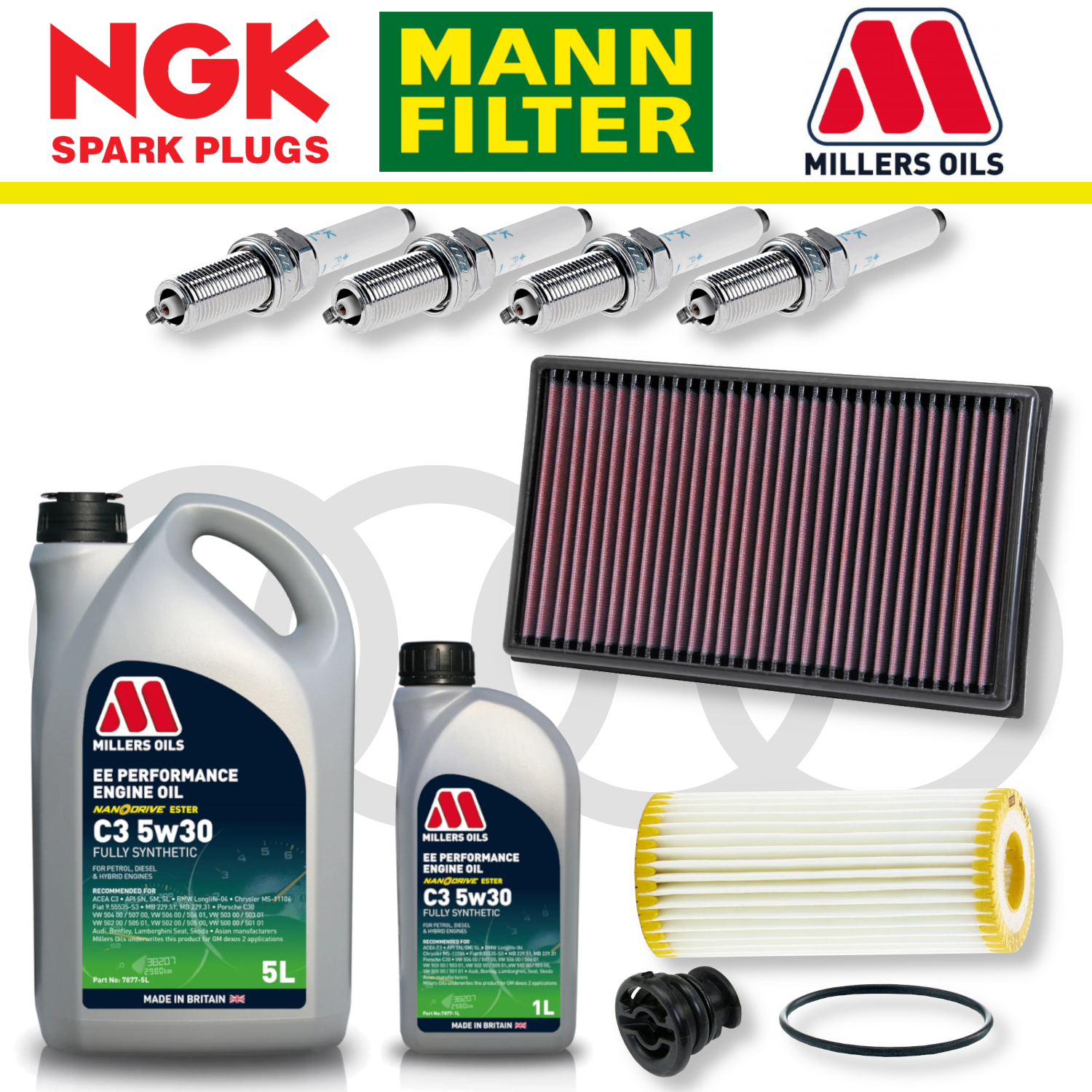 Audi S3 8V TTS 8S EA888 Home Service Pack - Millers Oil Premium