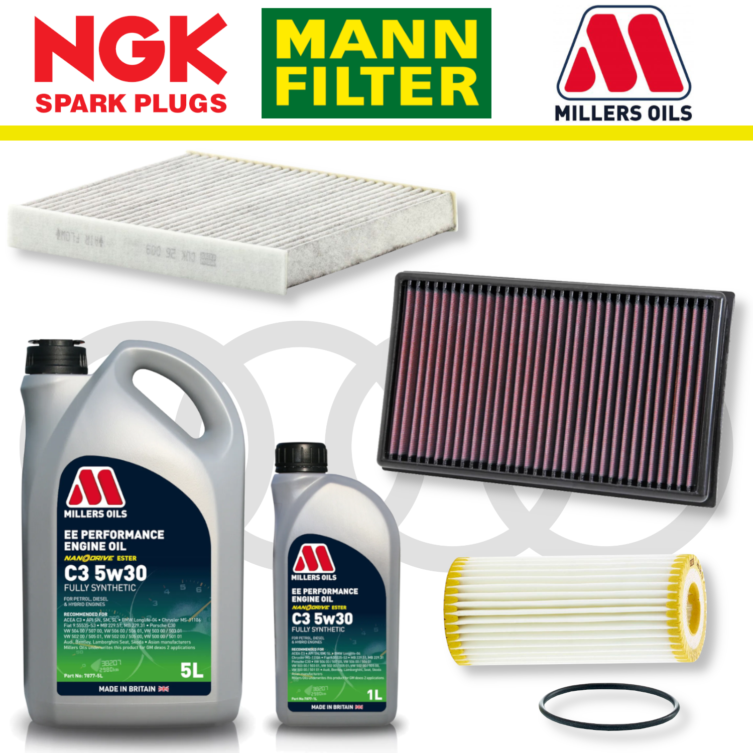 Audi S3 8V TTS 8S EA888 Home Service Pack - Millers Oil Premium
