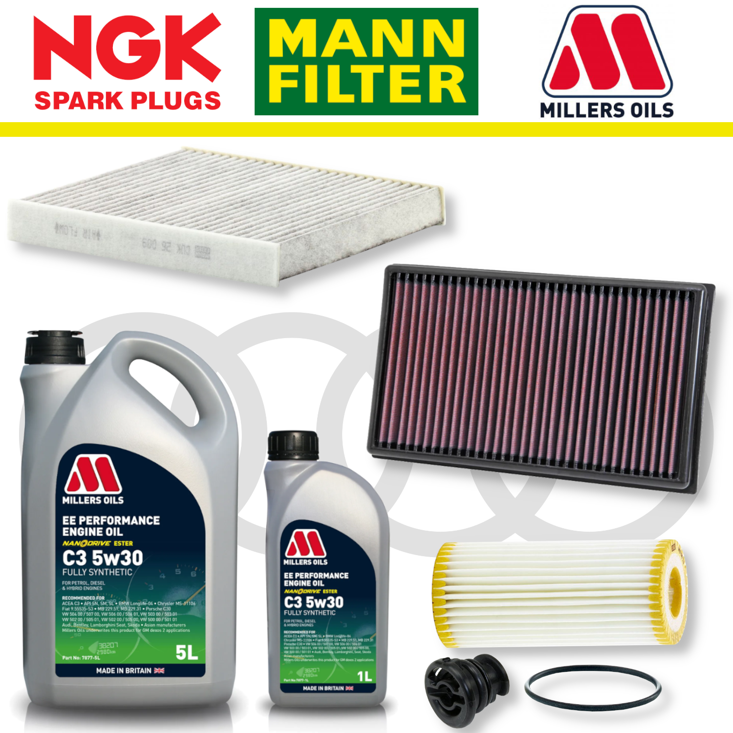 Audi S3 8V TTS 8S EA888 Home Service Pack - Millers Oil Premium