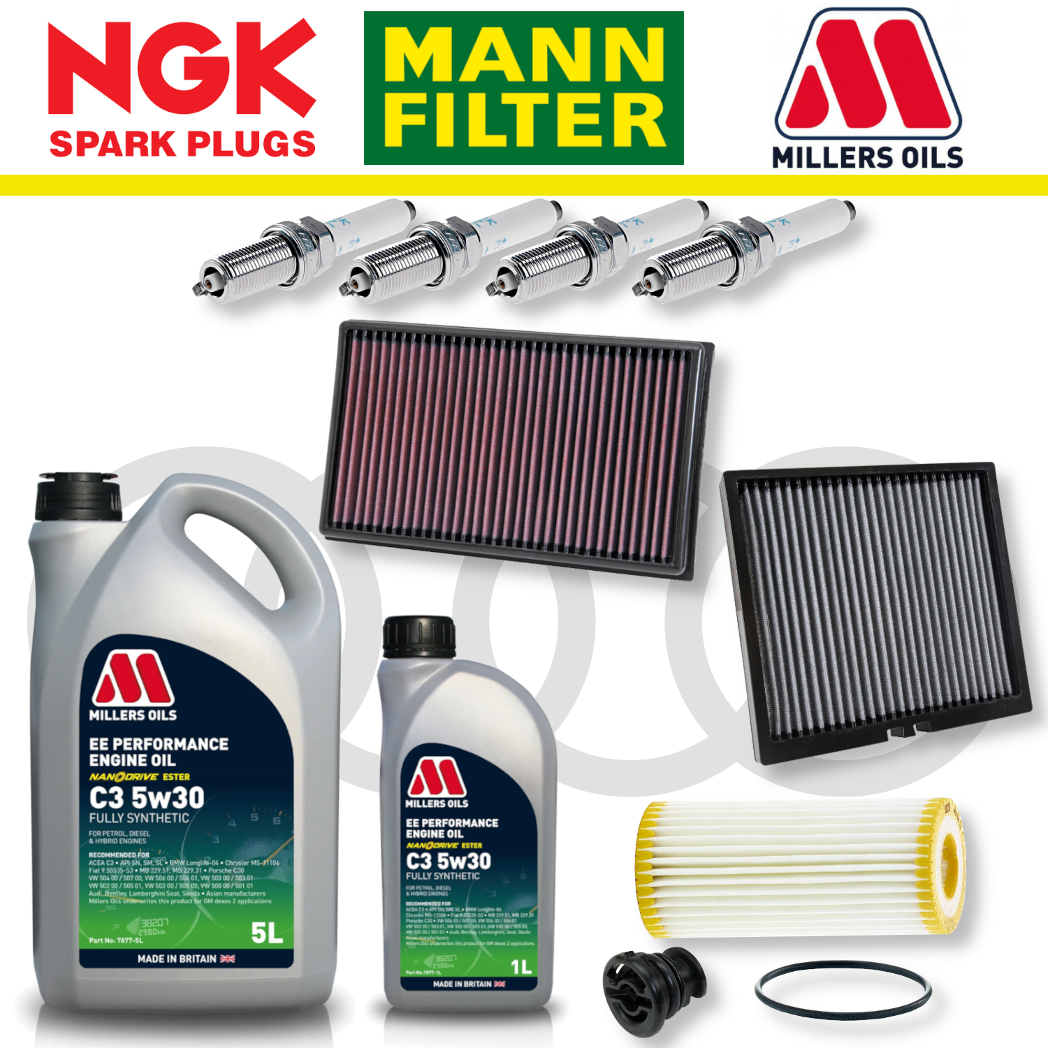 Audi S3 8V TTS 8S EA888 Home Service Pack - Millers Oil Premium