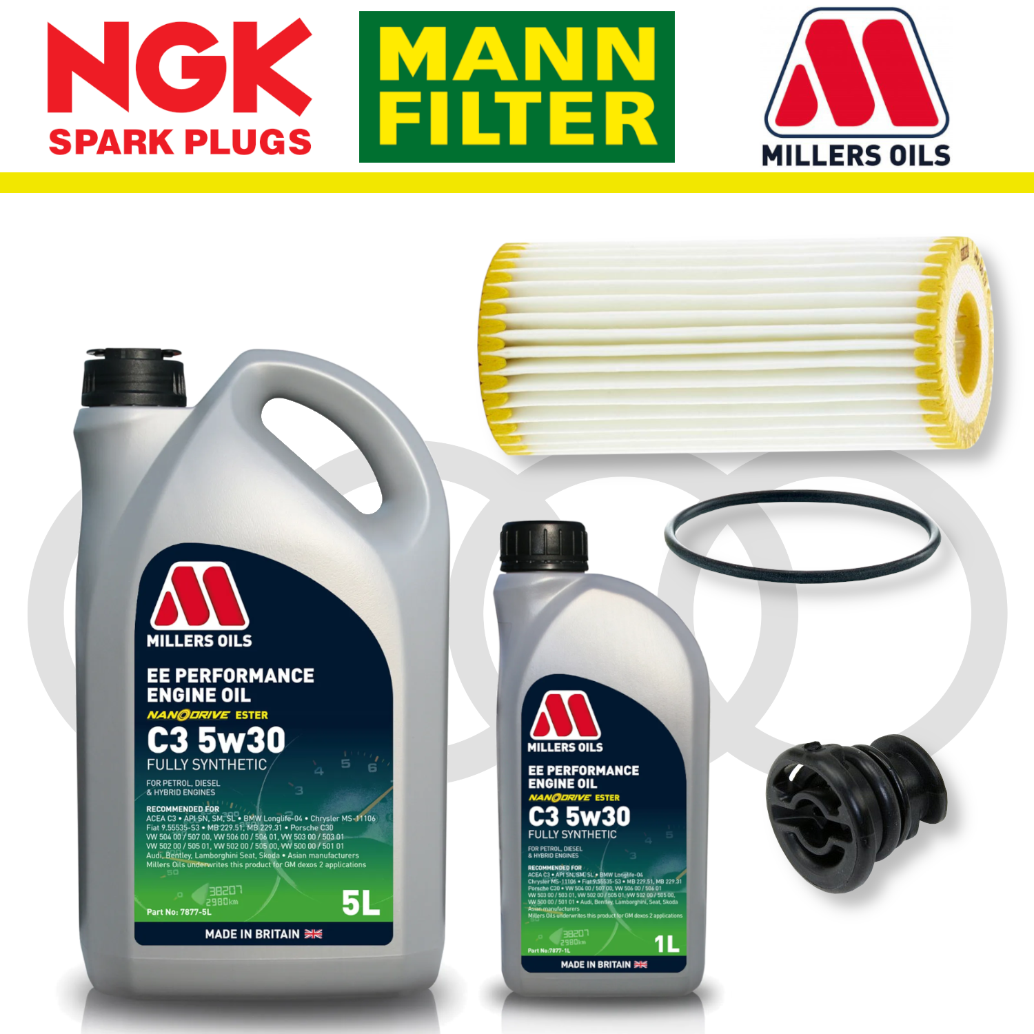 Audi S3 8V TTS 8S EA888 Home Service Pack - Millers Oil Premium