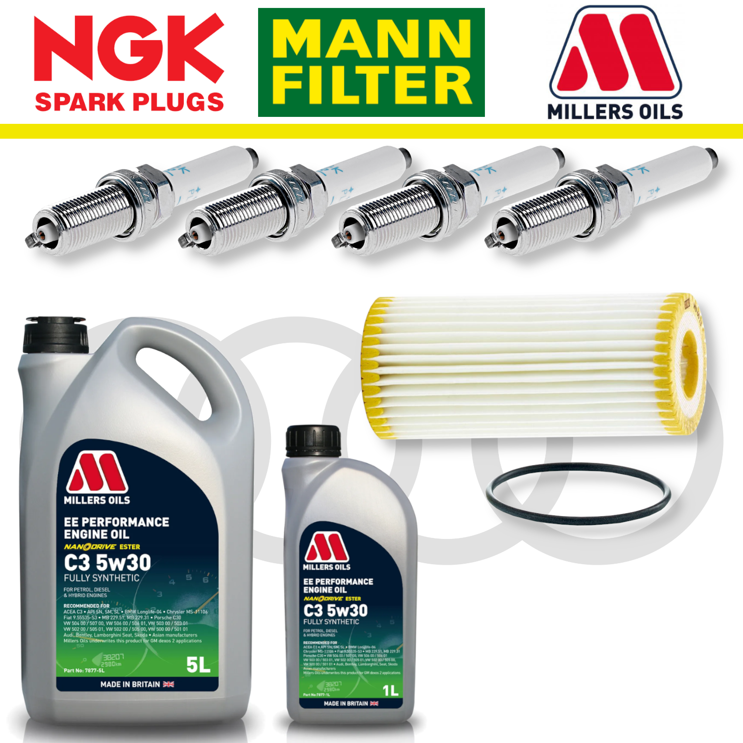 Audi S3 8V TTS 8S EA888 Home Service Pack - Millers Oil Premium