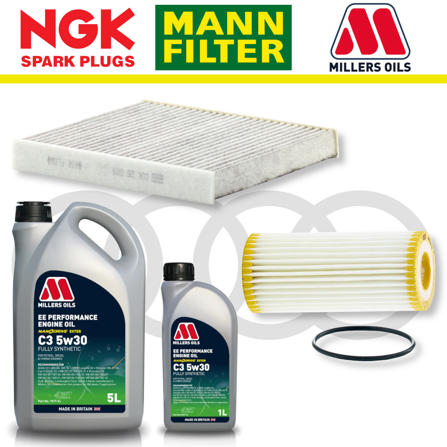 Audi S3 8V TTS 8S EA888 Home Service Pack - Millers Oil Premium