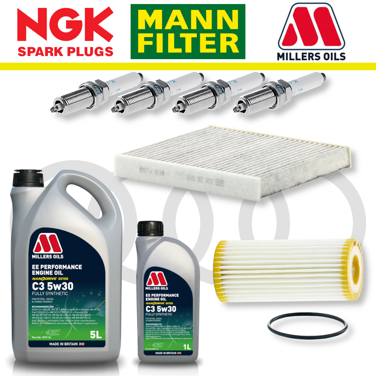 Audi S3 8V TTS 8S EA888 Home Service Pack - Millers Oil Premium