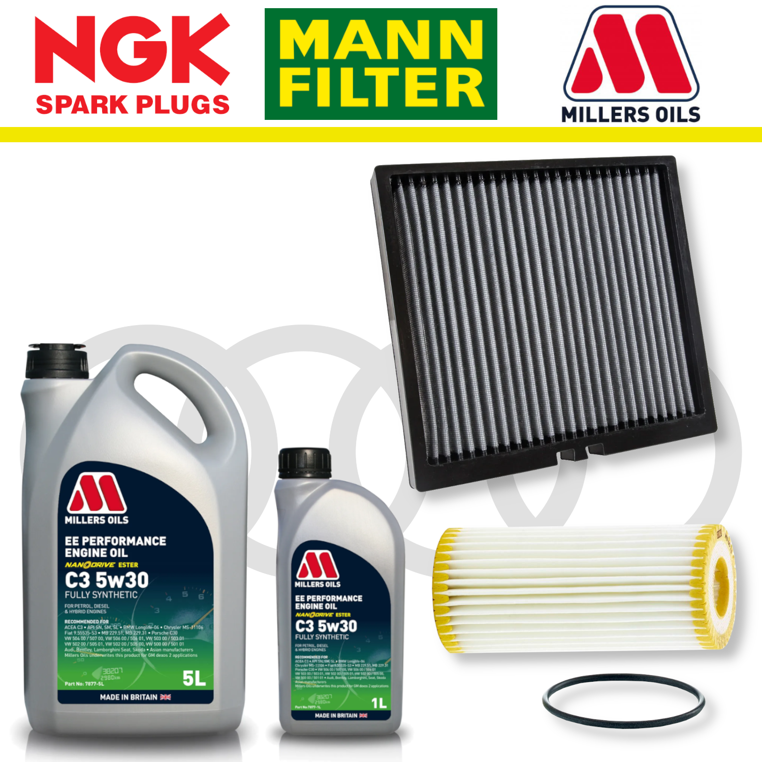 Audi S3 8V TTS 8S EA888 Home Service Pack - Millers Oil Premium