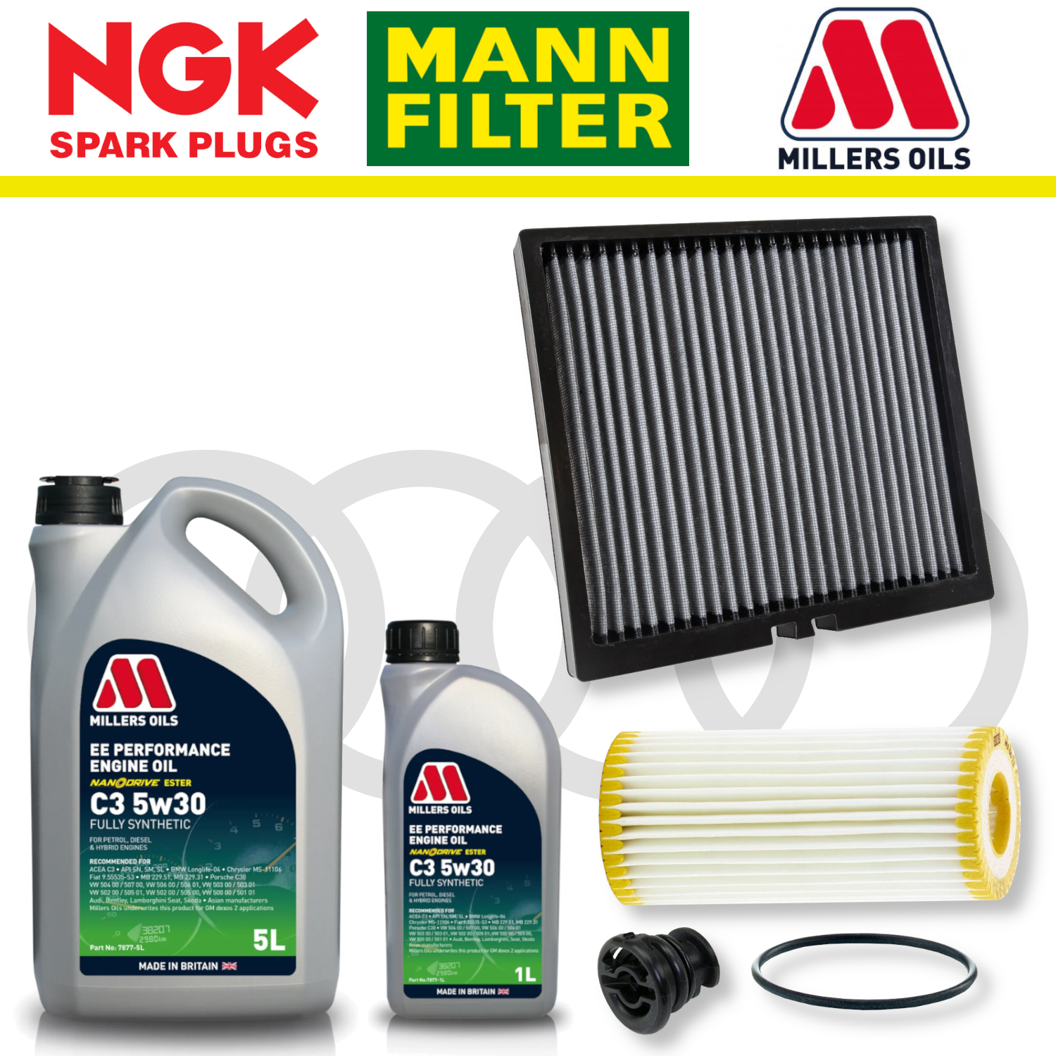 Audi S3 8V TTS 8S EA888 Home Service Pack - Millers Oil Premium