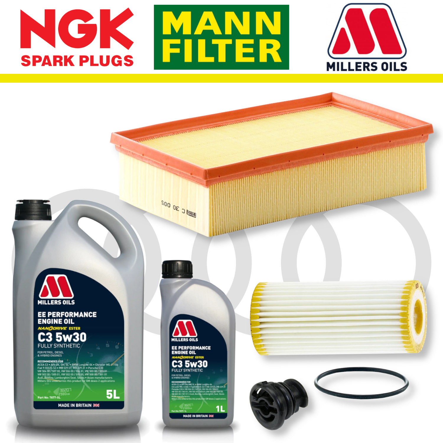 Audi S3 8V TTS 8S EA888 Home Service Pack - Millers Oil Premium