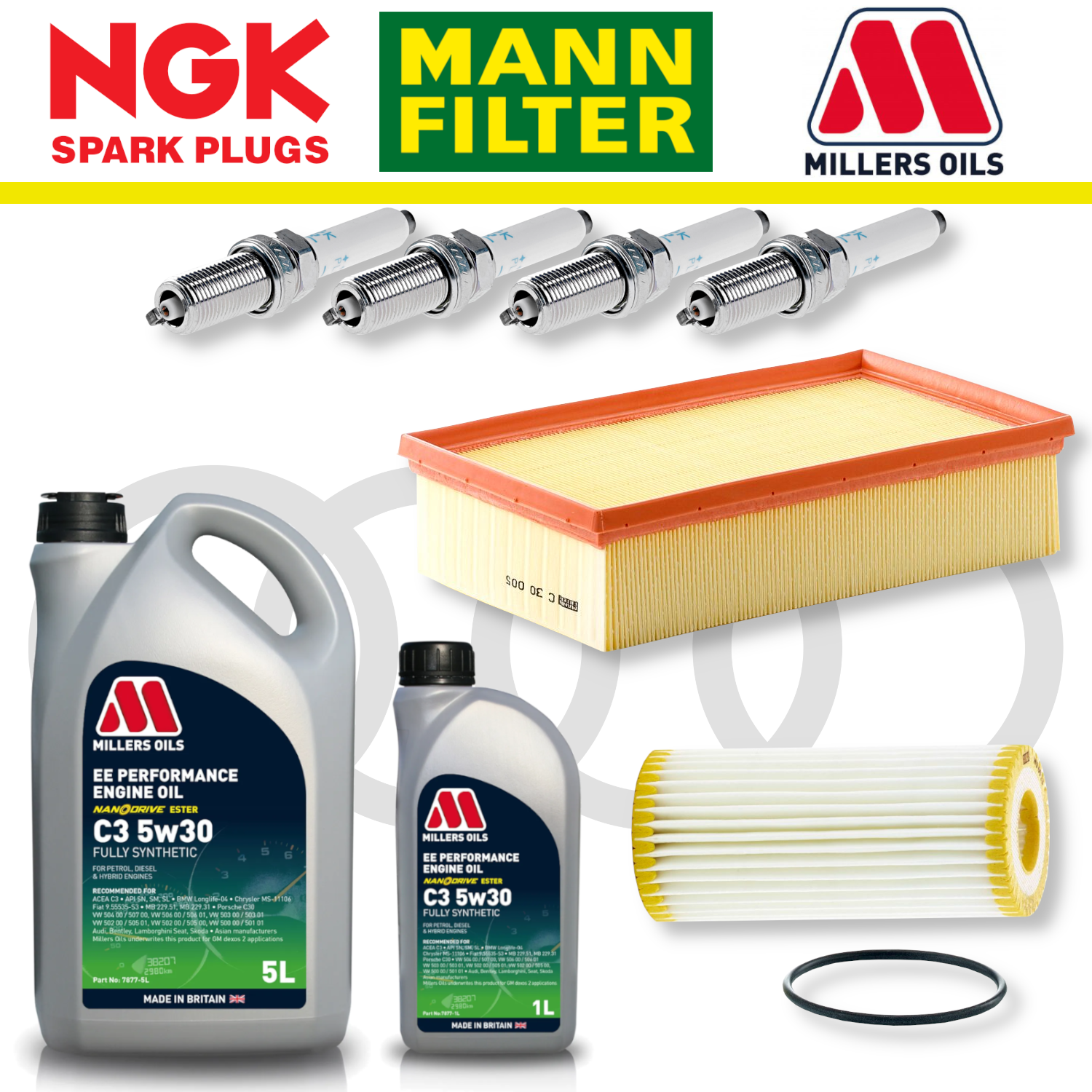 Audi S3 8V TTS 8S EA888 Home Service Pack - Millers Oil Premium