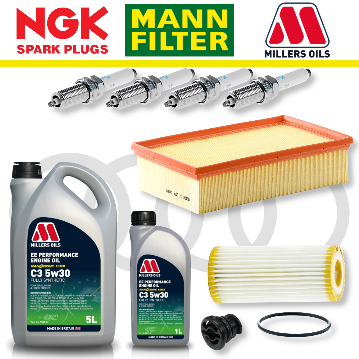 Audi S3 8V TTS 8S EA888 Home Service Pack - Millers Oil Premium