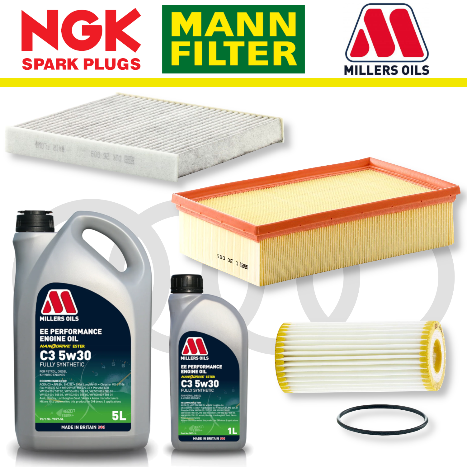 Audi S3 8V TTS 8S EA888 Home Service Pack - Millers Oil Premium