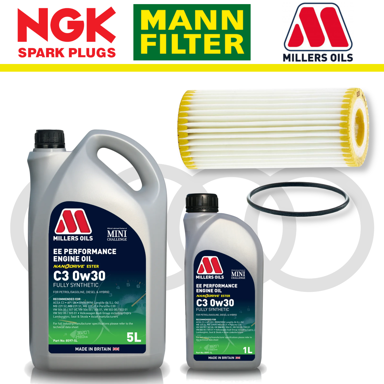 Audi S3 8Y EA888 Gen 4 Home Service Pack - Millers Oil Premium