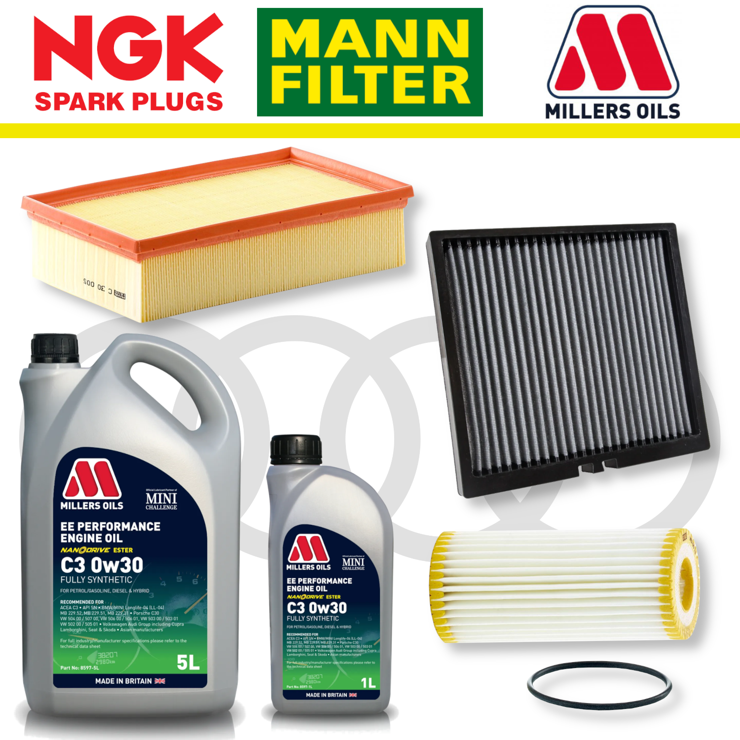 Audi S3 8Y EA888 Gen 4 Home Service Pack - Millers Oil Premium