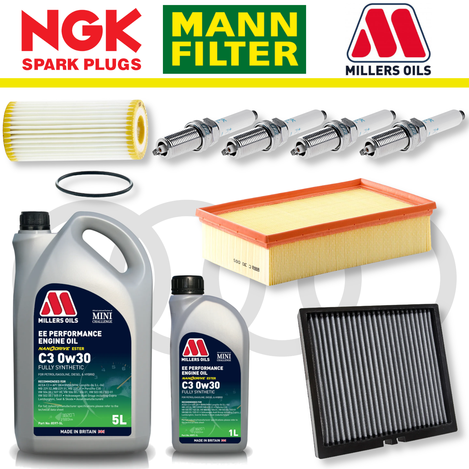 Audi S3 8Y EA888 Gen 4 Home Service Pack - Millers Oil Premium
