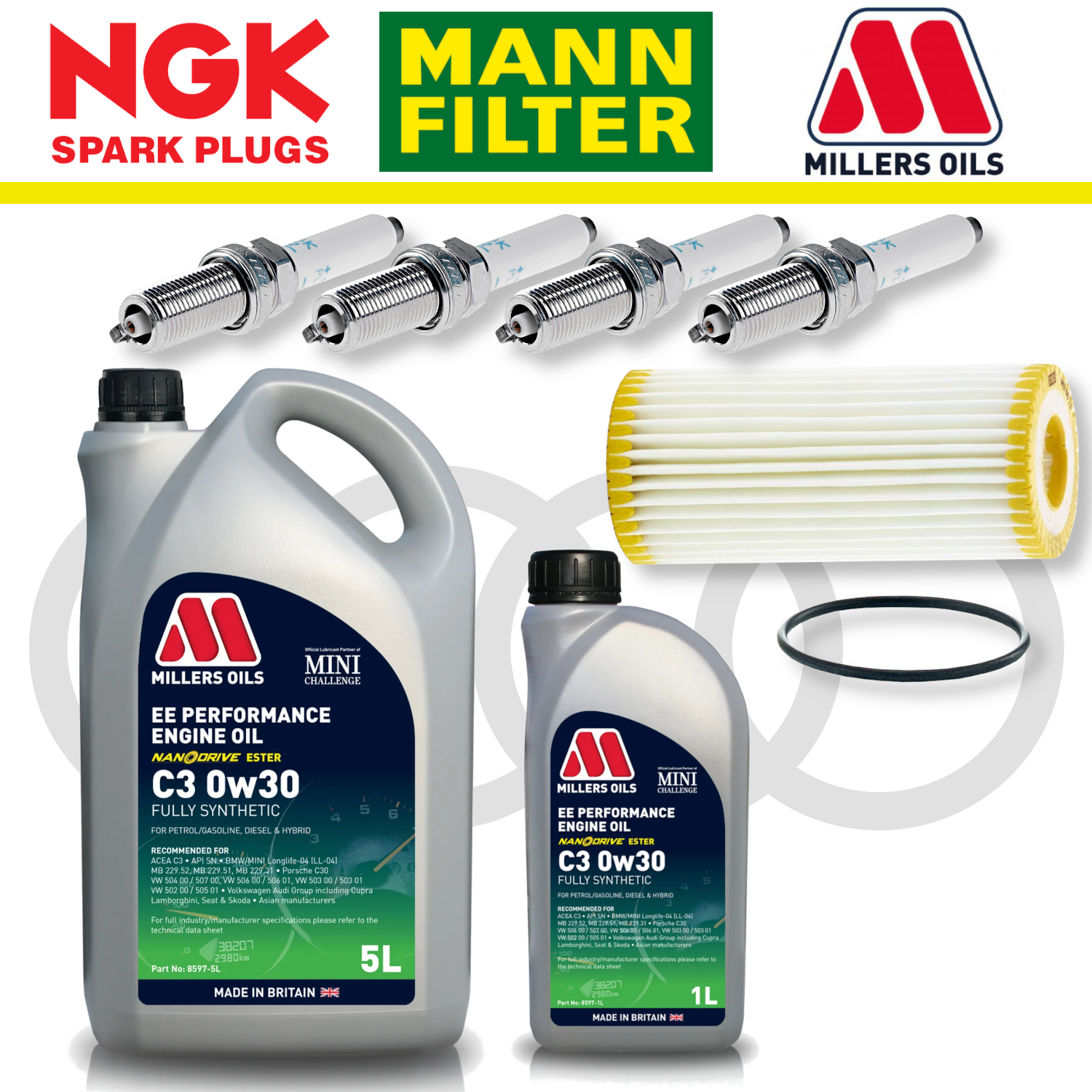 Audi S3 8Y EA888 Gen 4 Home Service Pack - Millers Oil Premium