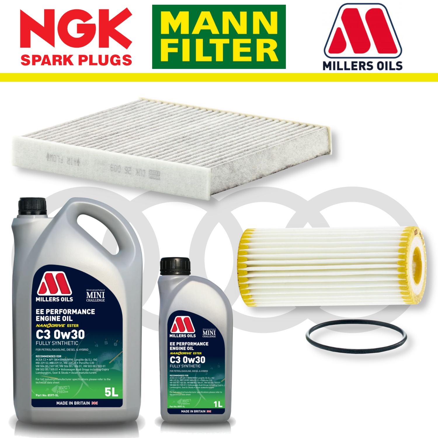 Audi S3 8Y EA888 Gen 4 Home Service Pack - Millers Oil Premium