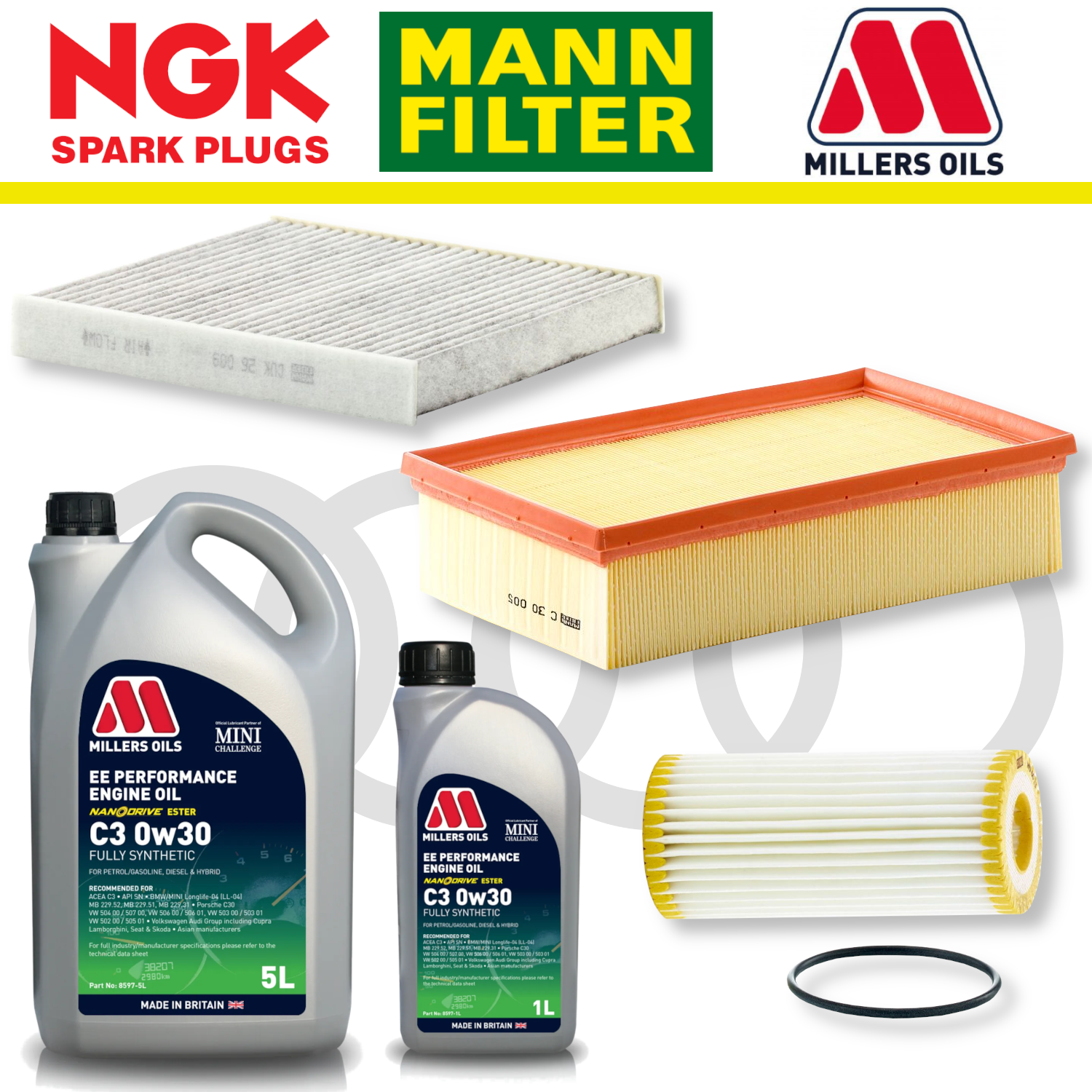 Audi S3 8Y EA888 Gen 4 Home Service Pack - Millers Oil Premium