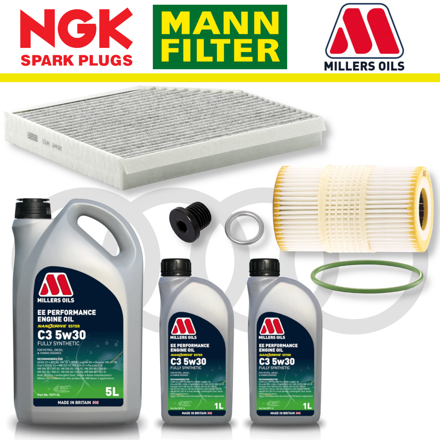 Audi S4 S5 B8 TFSI CREC Home Service Pack - Millers Oil Premium