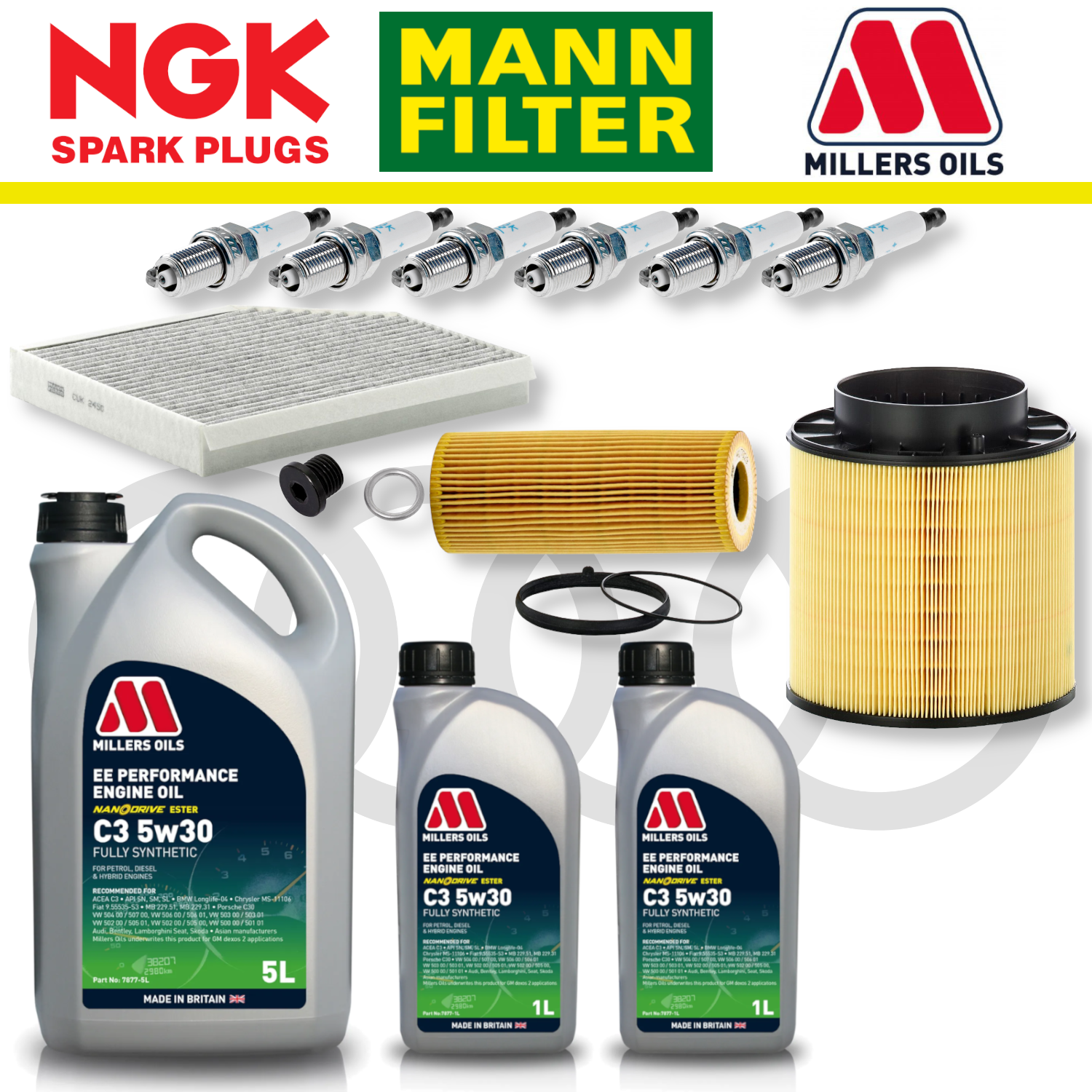 Audi S4 S5 B8 TFSI Non-CREC Home Service Pack - Millers Oil Premium