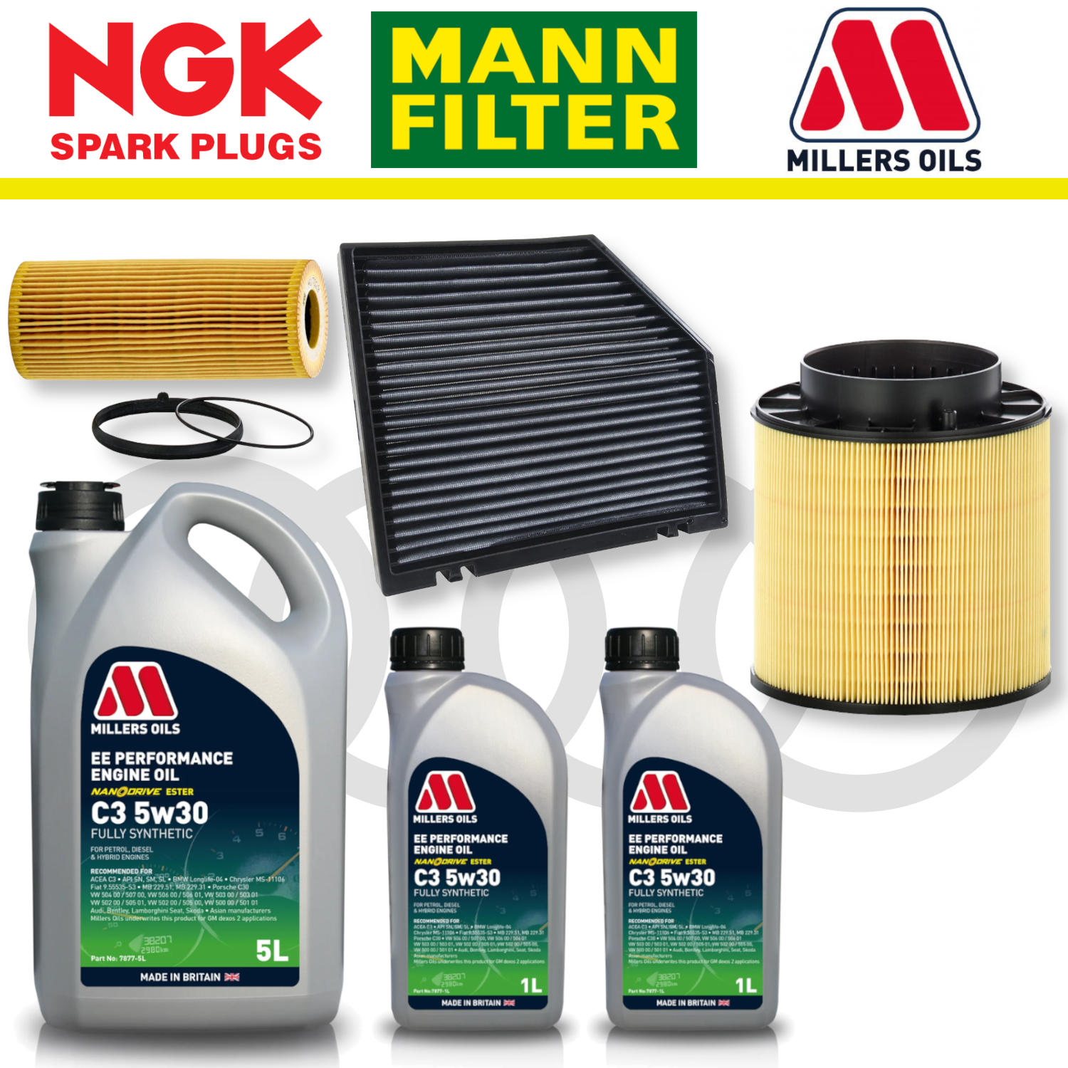 Audi S4 S5 B8 TFSI Non-CREC Home Service Pack - Millers Oil Premium