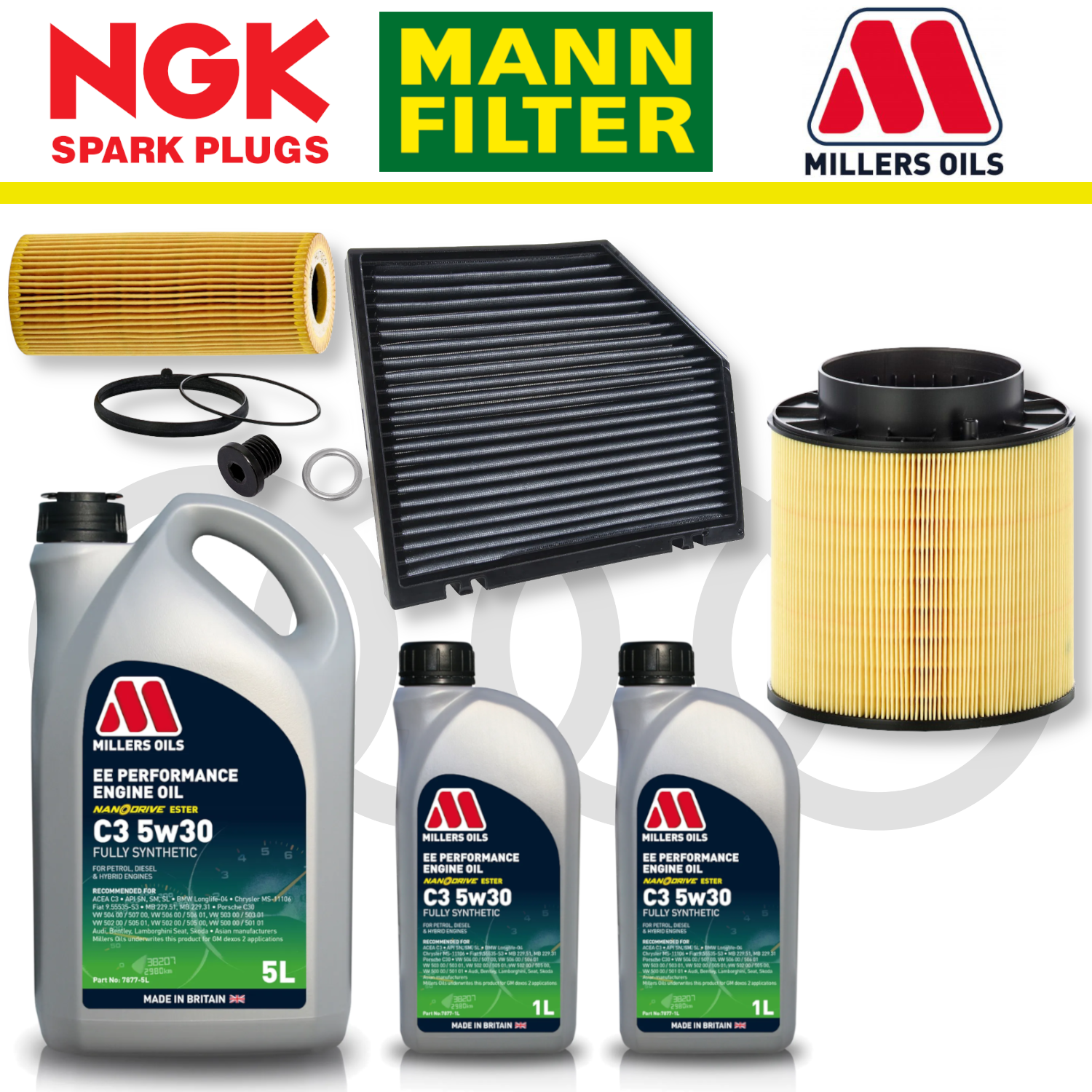 Audi S4 S5 B8 TFSI Non-CREC Home Service Pack - Millers Oil Premium