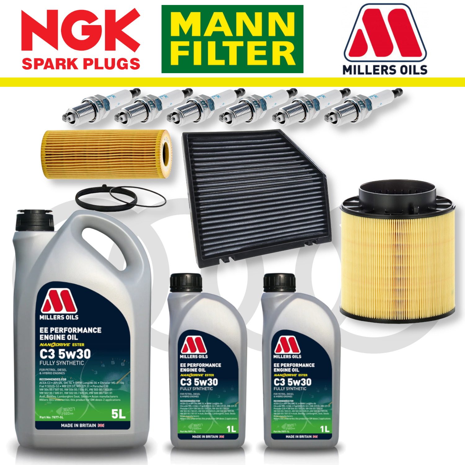 Audi S4 S5 B8 TFSI Non-CREC Home Service Pack - Millers Oil Premium
