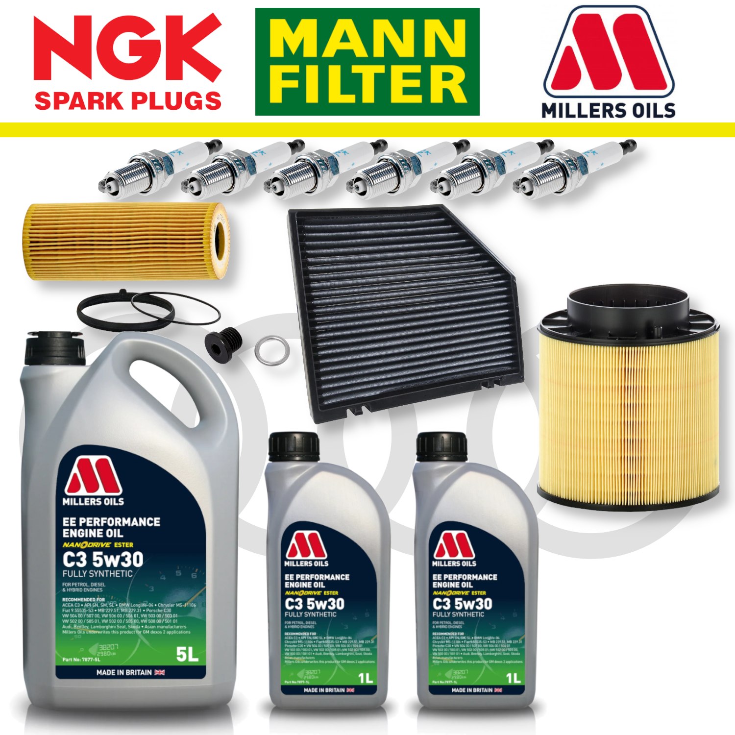 Audi S4 S5 B8 TFSI Non-CREC Home Service Pack - Millers Oil Premium