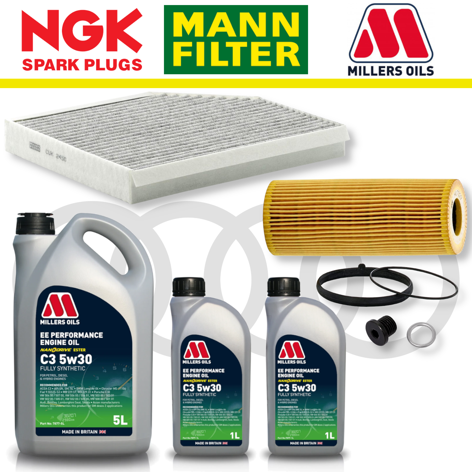 Audi S4 S5 B8 TFSI Non-CREC Home Service Pack - Millers Oil Premium