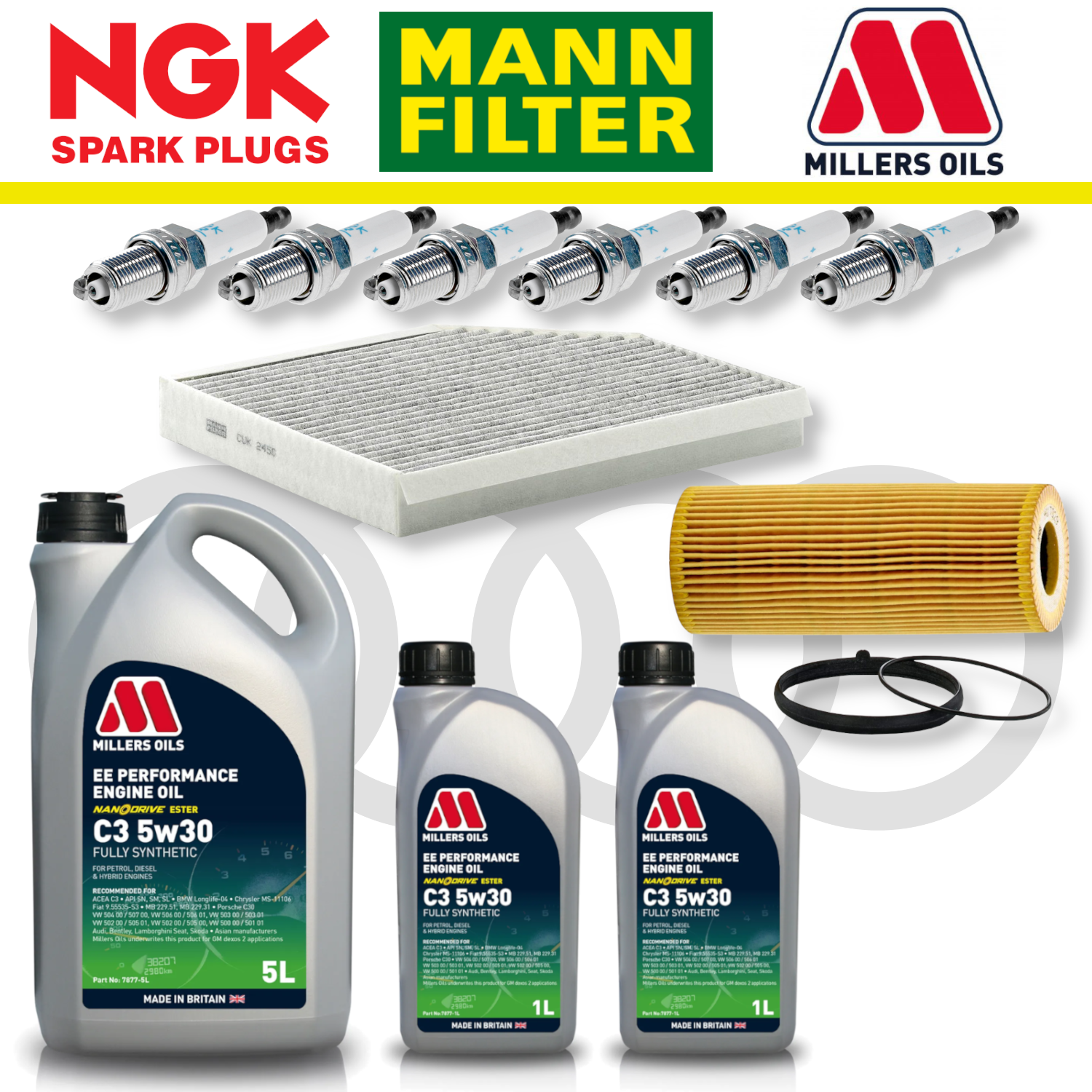 Audi S4 S5 B8 TFSI Non-CREC Home Service Pack - Millers Oil Premium