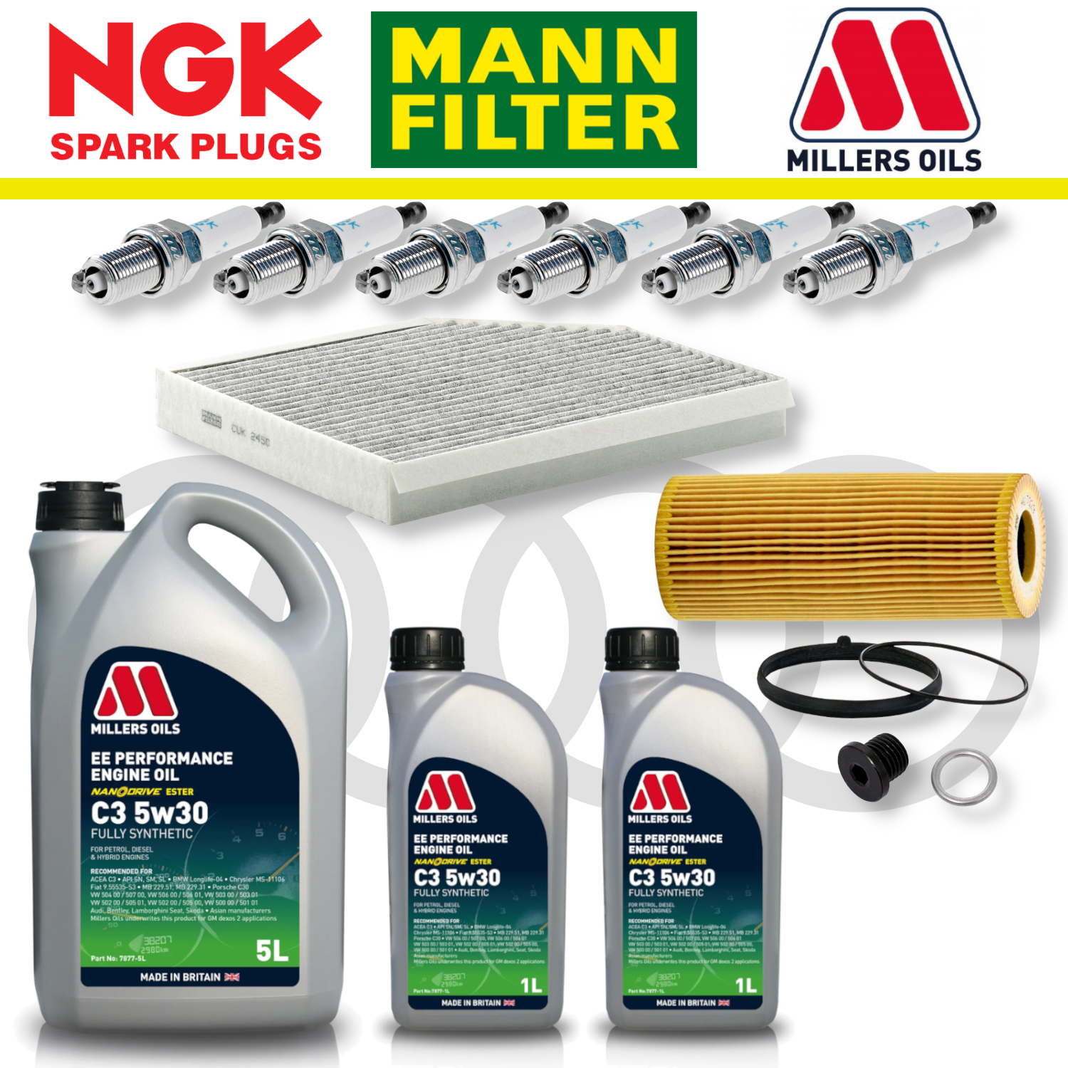 Audi S4 S5 B8 TFSI Non-CREC Home Service Pack - Millers Oil Premium