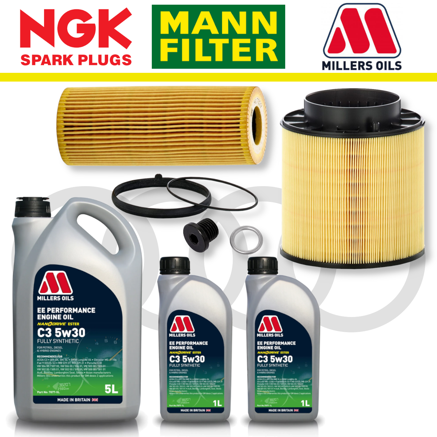 Audi S4 S5 B8 TFSI Non-CREC Home Service Pack - Millers Oil Premium