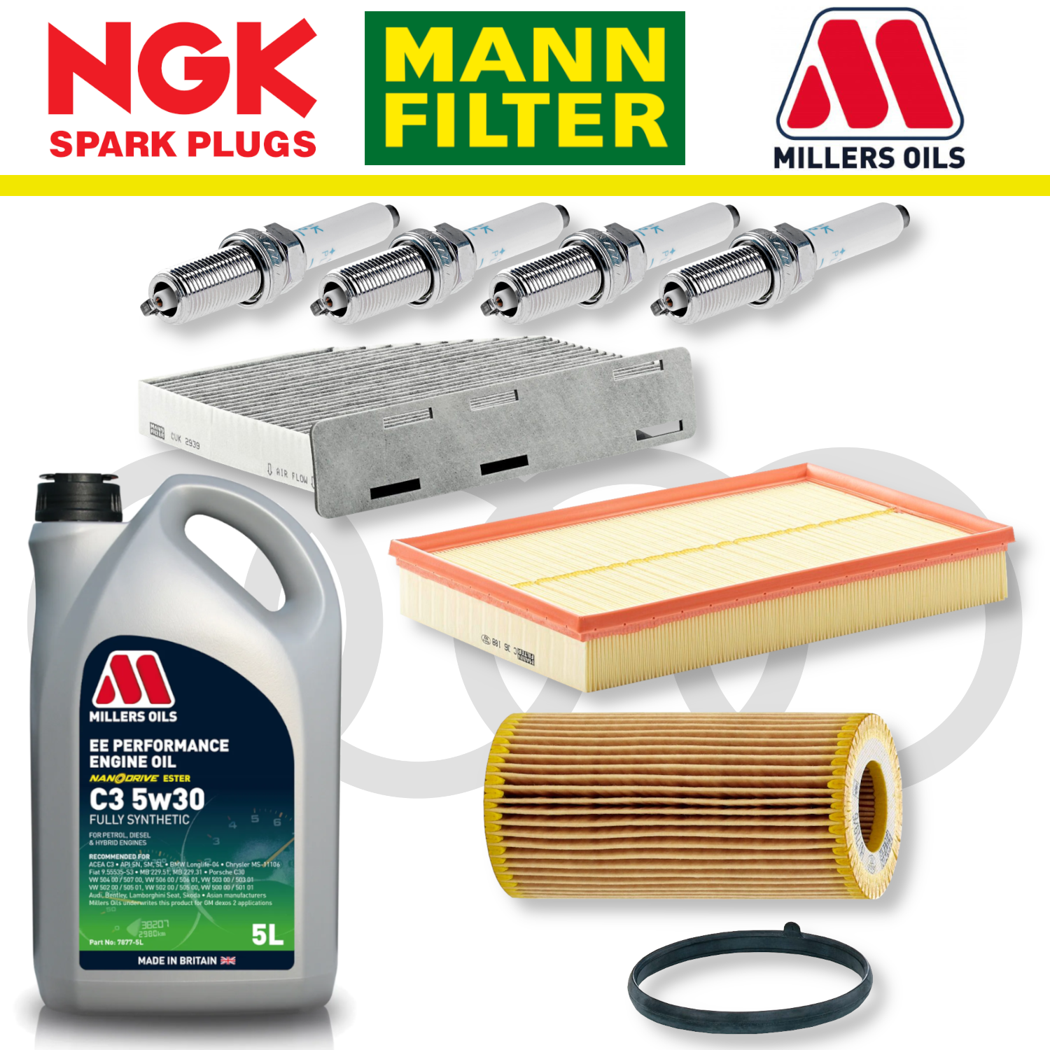 Audi TTS 8J EA113 Home Service Pack - Millers Oil Premium