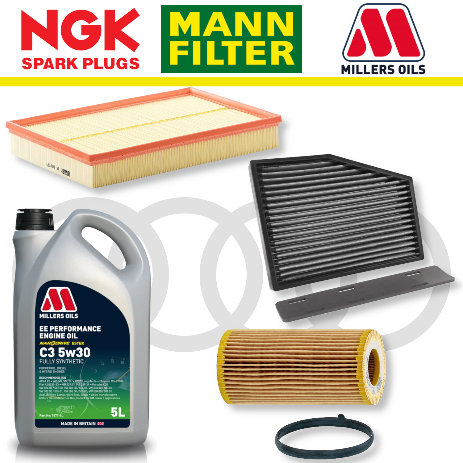 Audi TTS 8J EA113 Home Service Pack - Millers Oil Premium