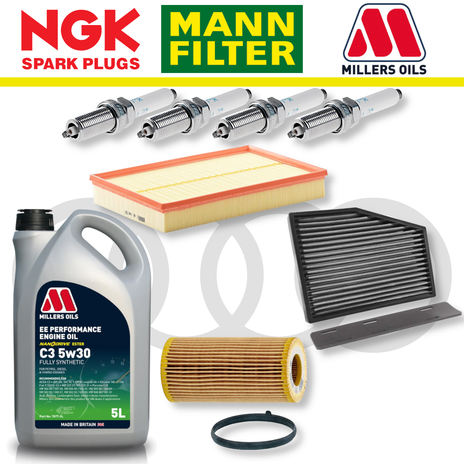 Audi TTS 8J EA113 Home Service Pack - Millers Oil Premium