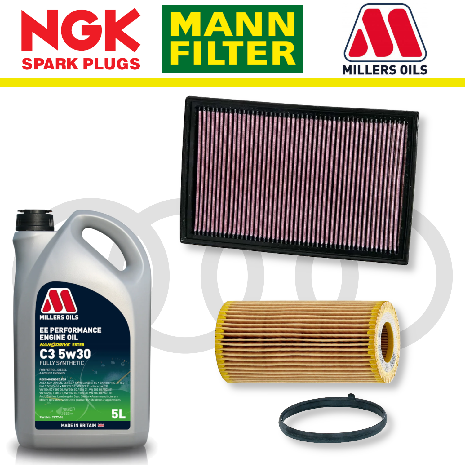 Audi TTS 8J EA113 Home Service Pack - Millers Oil Premium