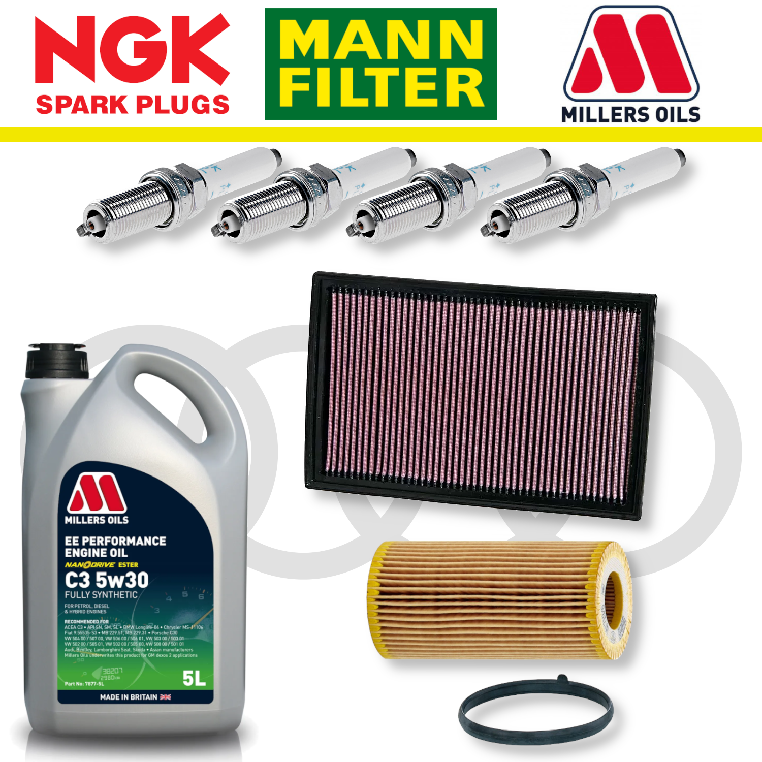 Audi TTS 8J EA113 Home Service Pack - Millers Oil Premium