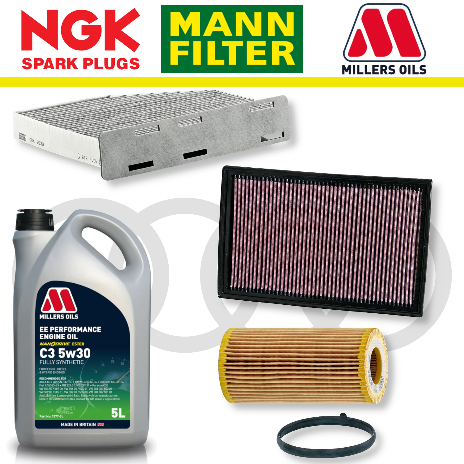 Audi TTS 8J EA113 Home Service Pack - Millers Oil Premium