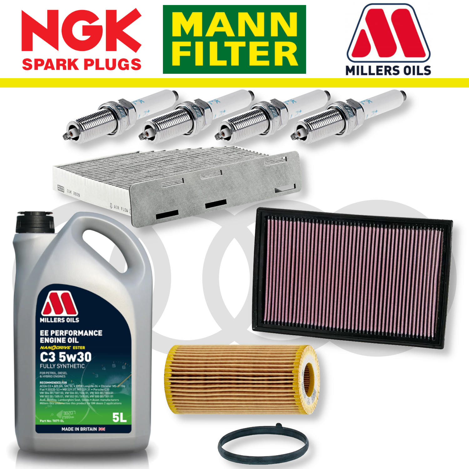 Audi TTS 8J EA113 Home Service Pack - Millers Oil Premium