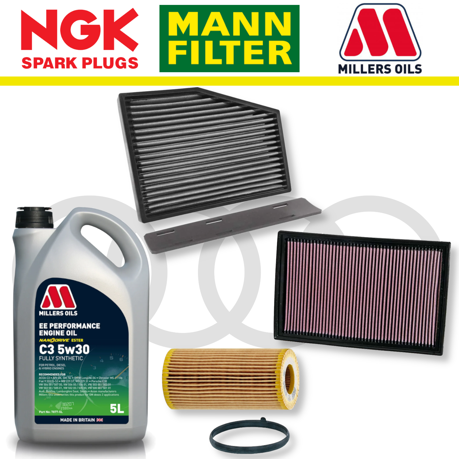 Audi TTS 8J EA113 Home Service Pack - Millers Oil Premium