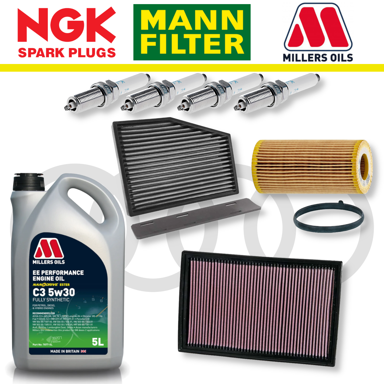 Audi TTS 8J EA113 Home Service Pack - Millers Oil Premium