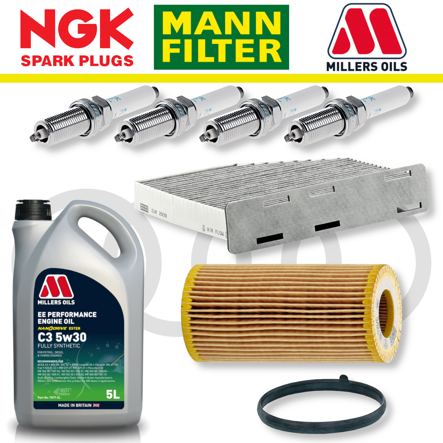 Audi TTS 8J EA113 Home Service Pack - Millers Oil Premium