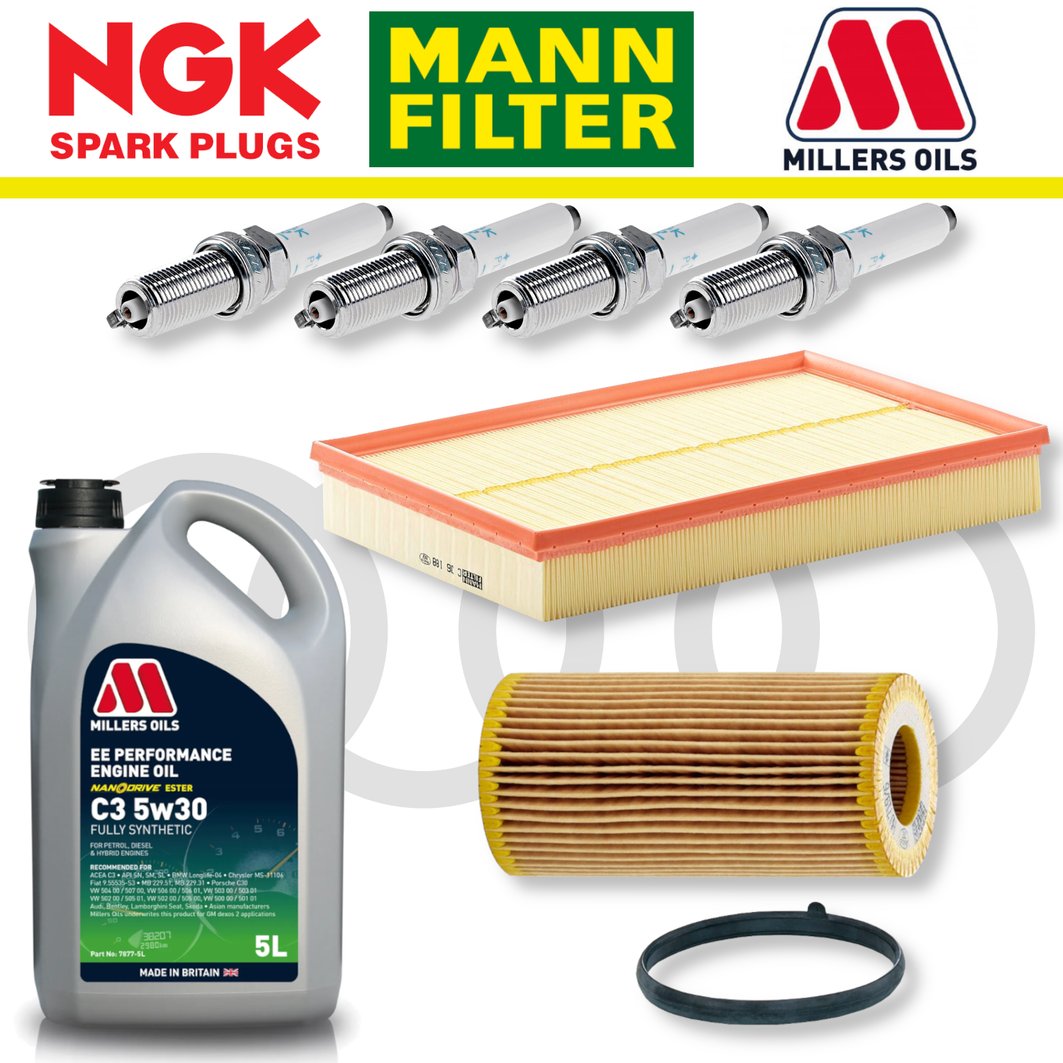 Audi TTS 8J EA113 Home Service Pack - Millers Oil Premium