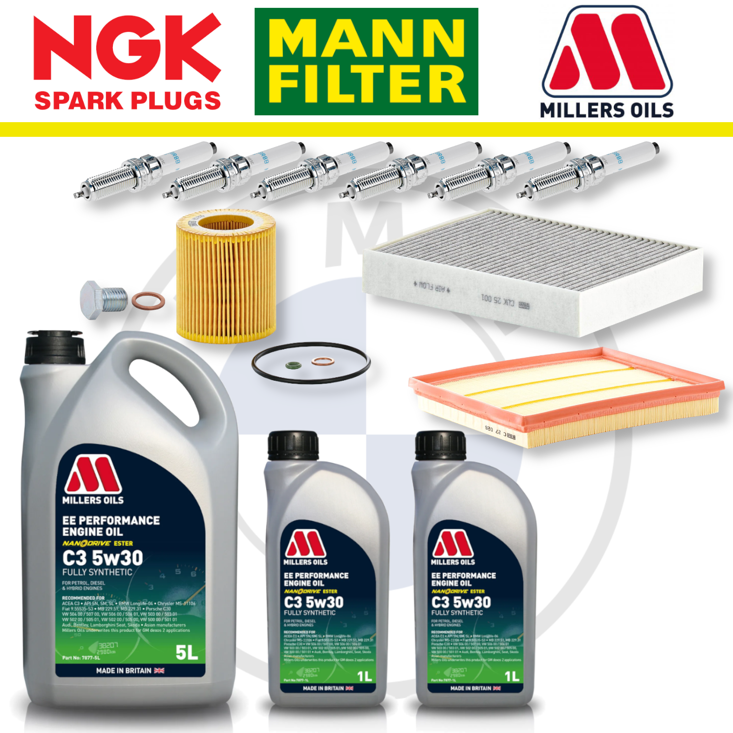 BMW 335i 435i N55 F30 F32 Home Service Pack - Millers Oil Premium