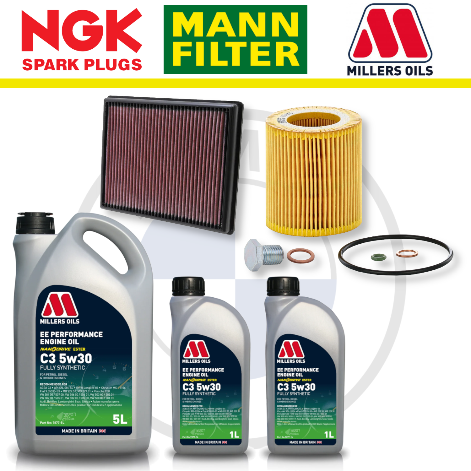 BMW 335i 435i N55 F30 F32 Home Service Pack - Millers Oil Premium