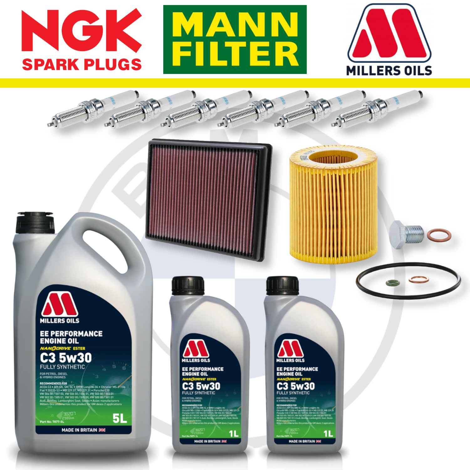 BMW 335i 435i N55 F30 F32 Home Service Pack - Millers Oil Premium