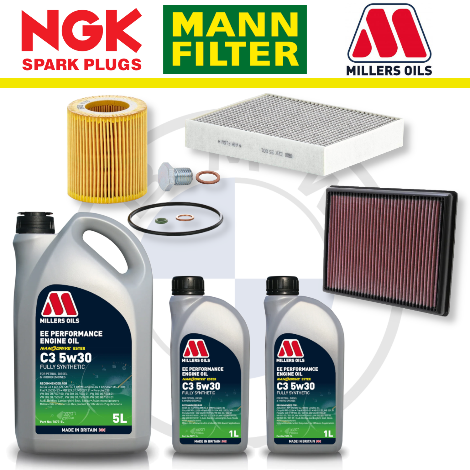 BMW 335i 435i N55 F30 F32 Home Service Pack - Millers Oil Premium