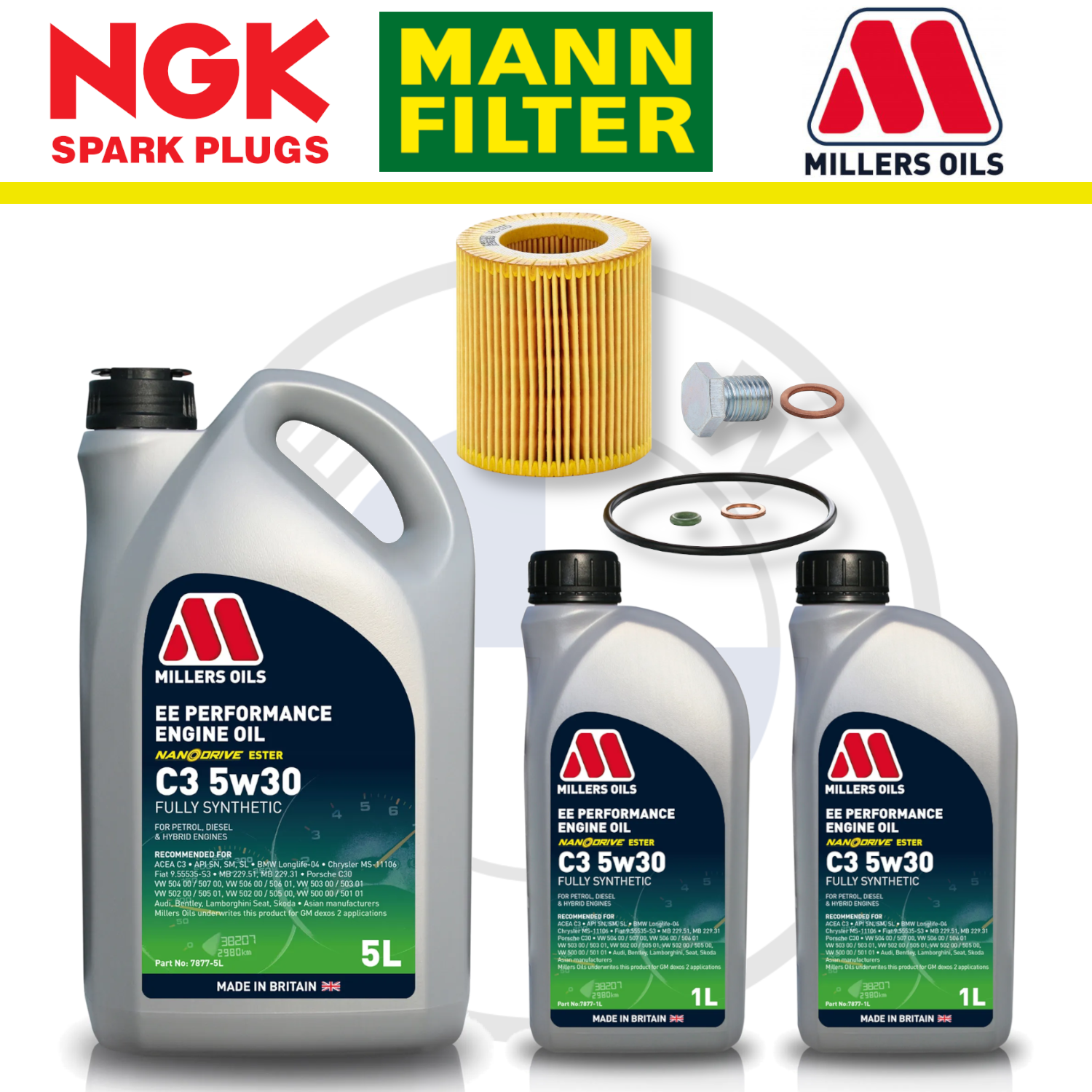 BMW 335i 435i N55 F30 F32 Home Service Pack - Millers Oil Premium