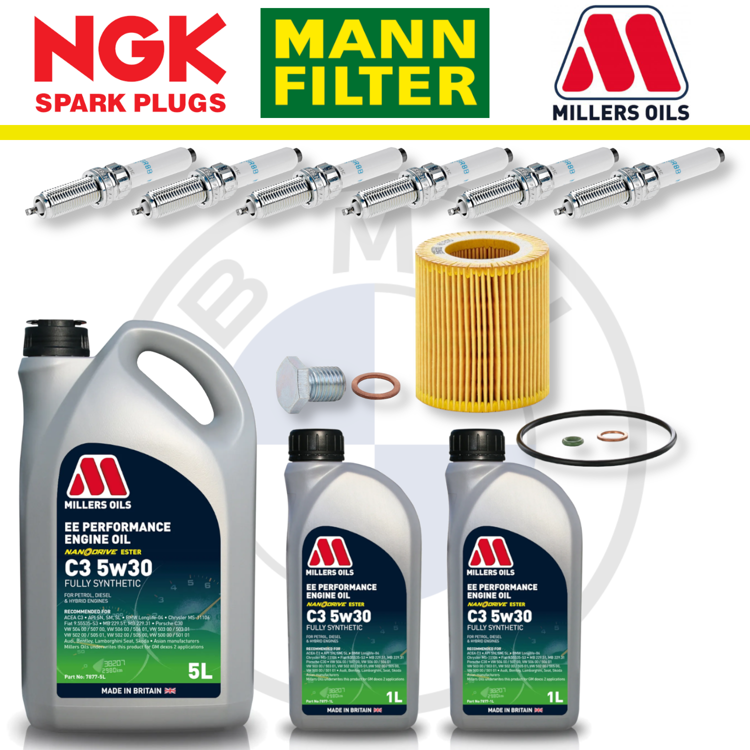 BMW 335i 435i N55 F30 F32 Home Service Pack - Millers Oil Premium