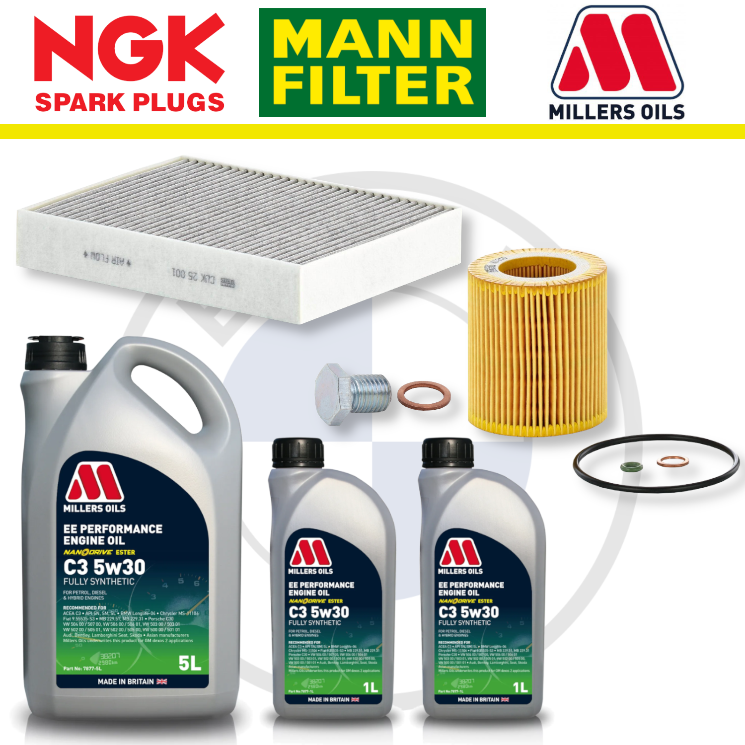 BMW 335i 435i N55 F30 F32 Home Service Pack - Millers Oil Premium