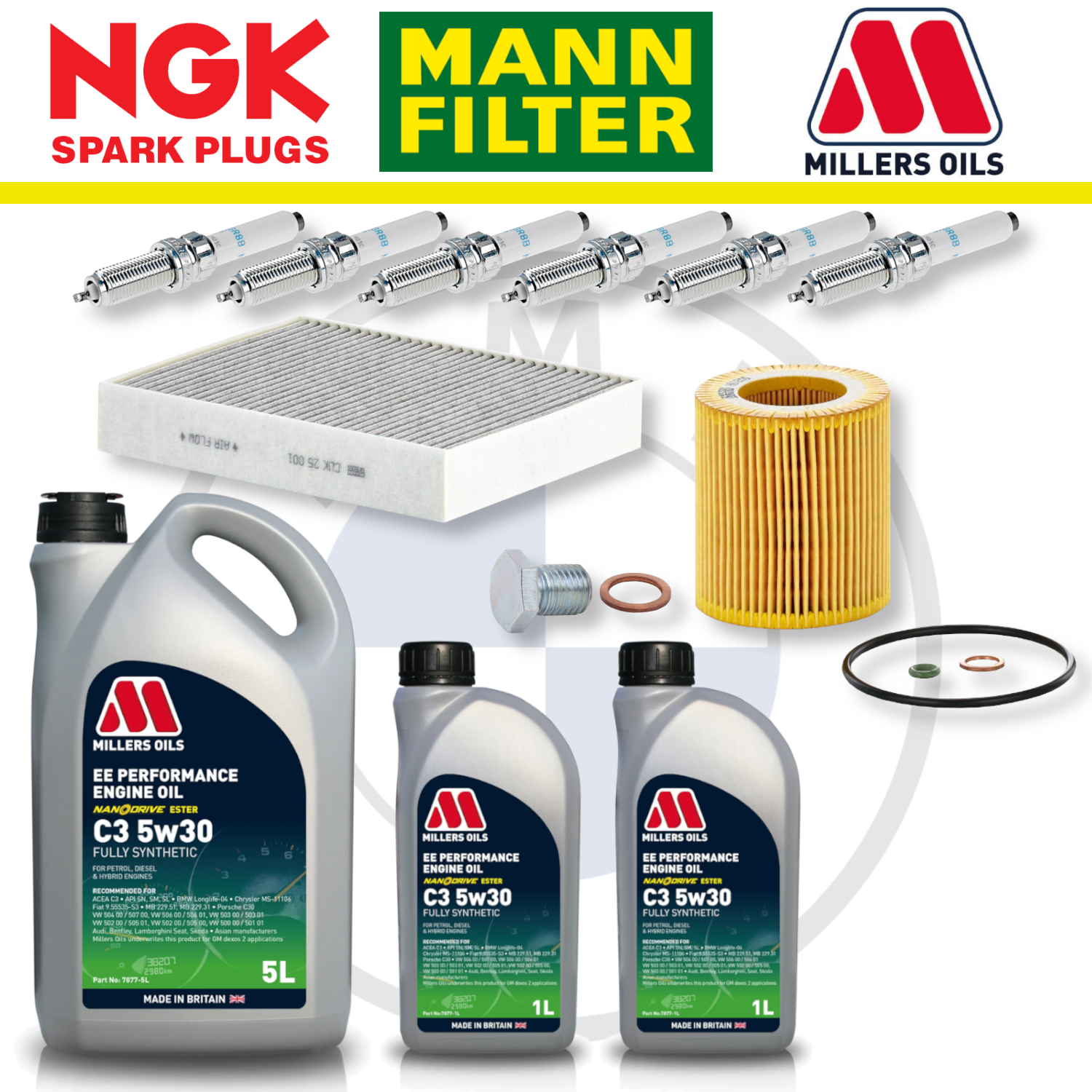 BMW 335i 435i N55 F30 F32 Home Service Pack - Millers Oil Premium